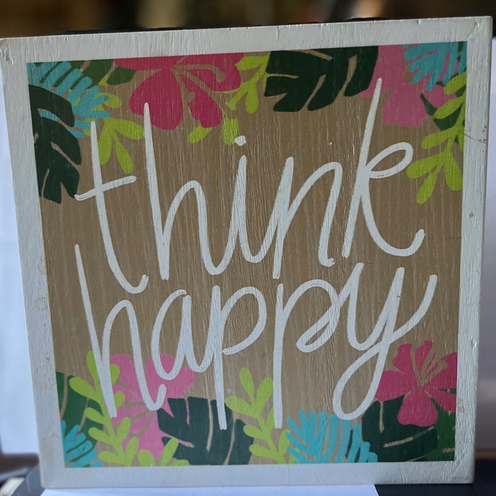 ThinkHappy Inspirational Wooden Sign Office Cubby decor Wall decor signs